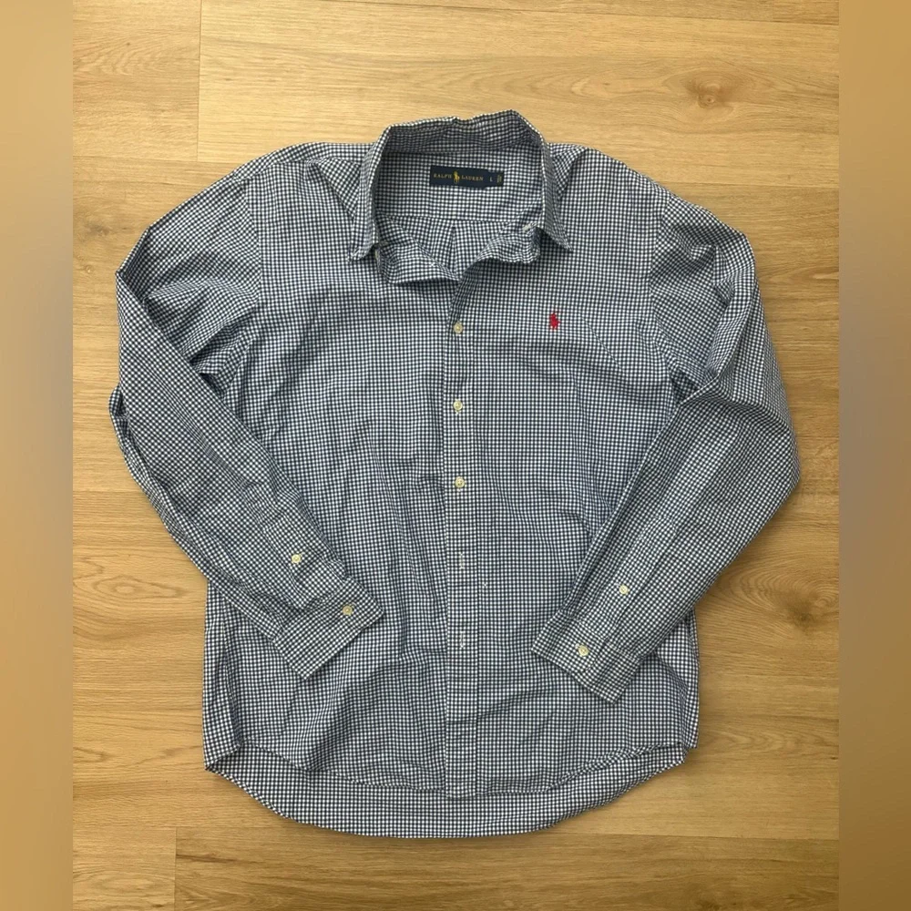 Polo Ralph Lauren blue checkered cotton Oxford Shirt